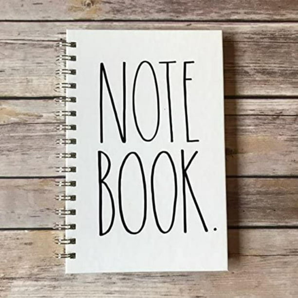 NOTES Rae Dunn Large Hard Cover Spiral Notebook 